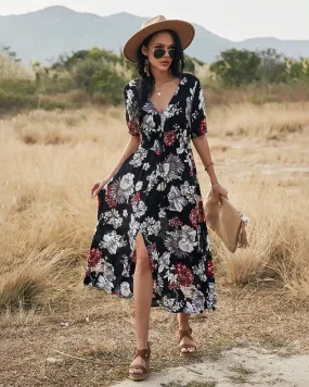 Vintage Floral Maxi Dress