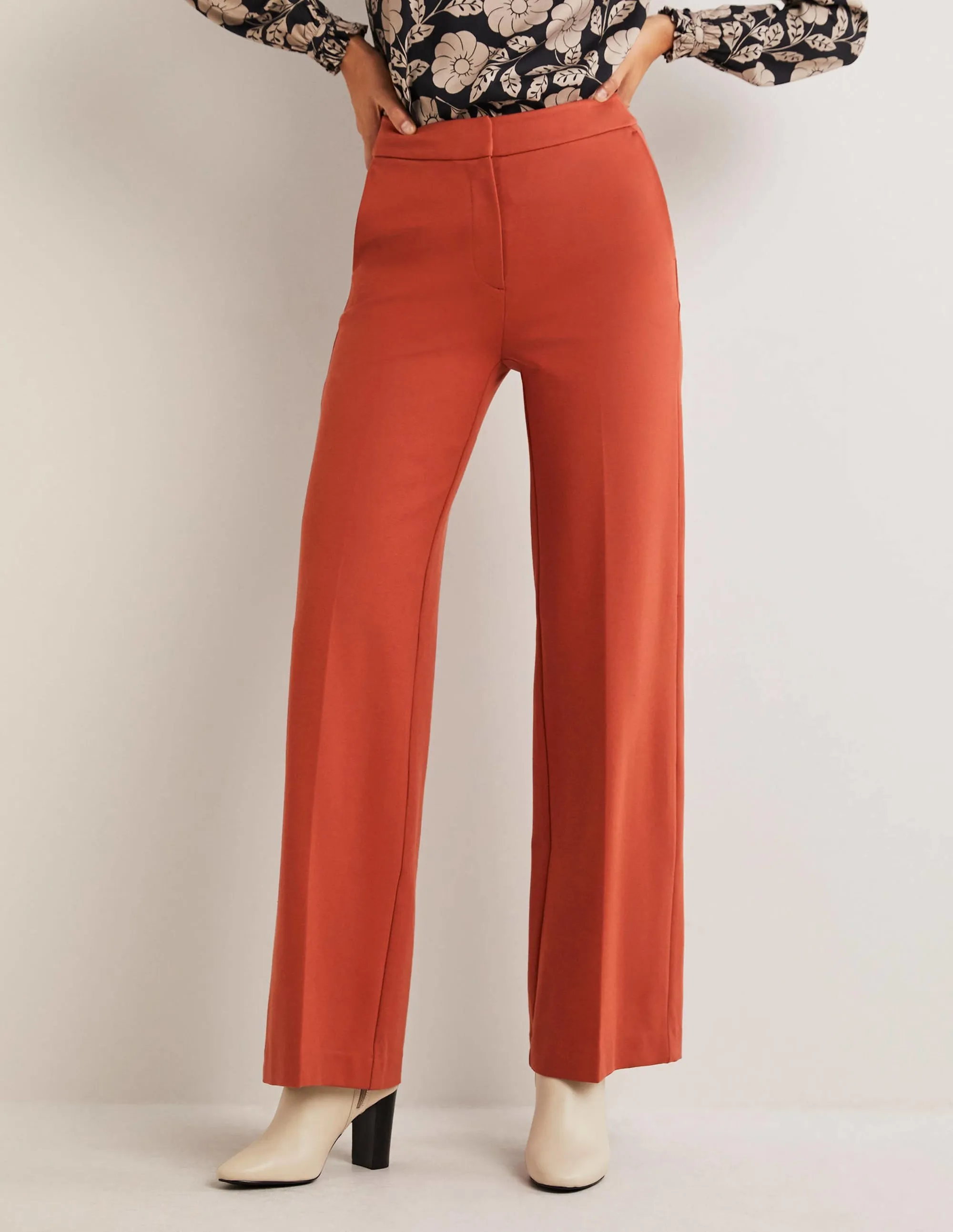 Westbourne Ponte Trousers-Chilli Oil