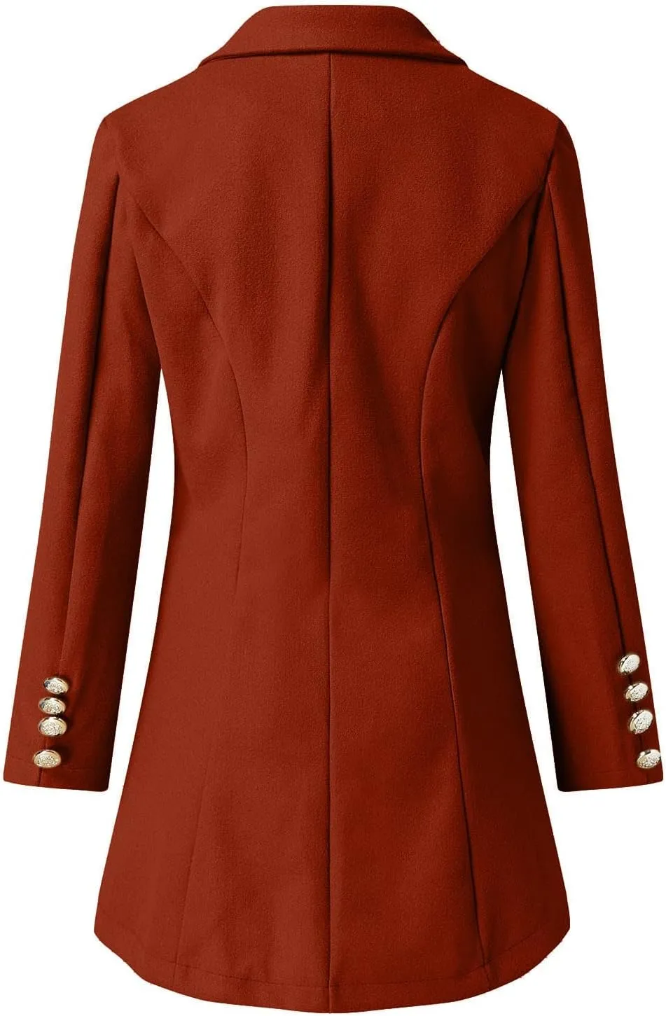 Woman Artificial Wool Elegant Blend Coat Slim Female Long Coat Casual Winter Outfits for Women Cold Weather