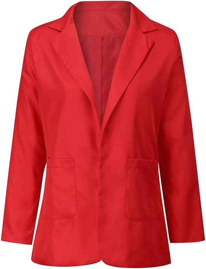 Women Casual Blazer Work Office Open Front Long Sleeve Suit Jacket Blazers for Women Business Casual