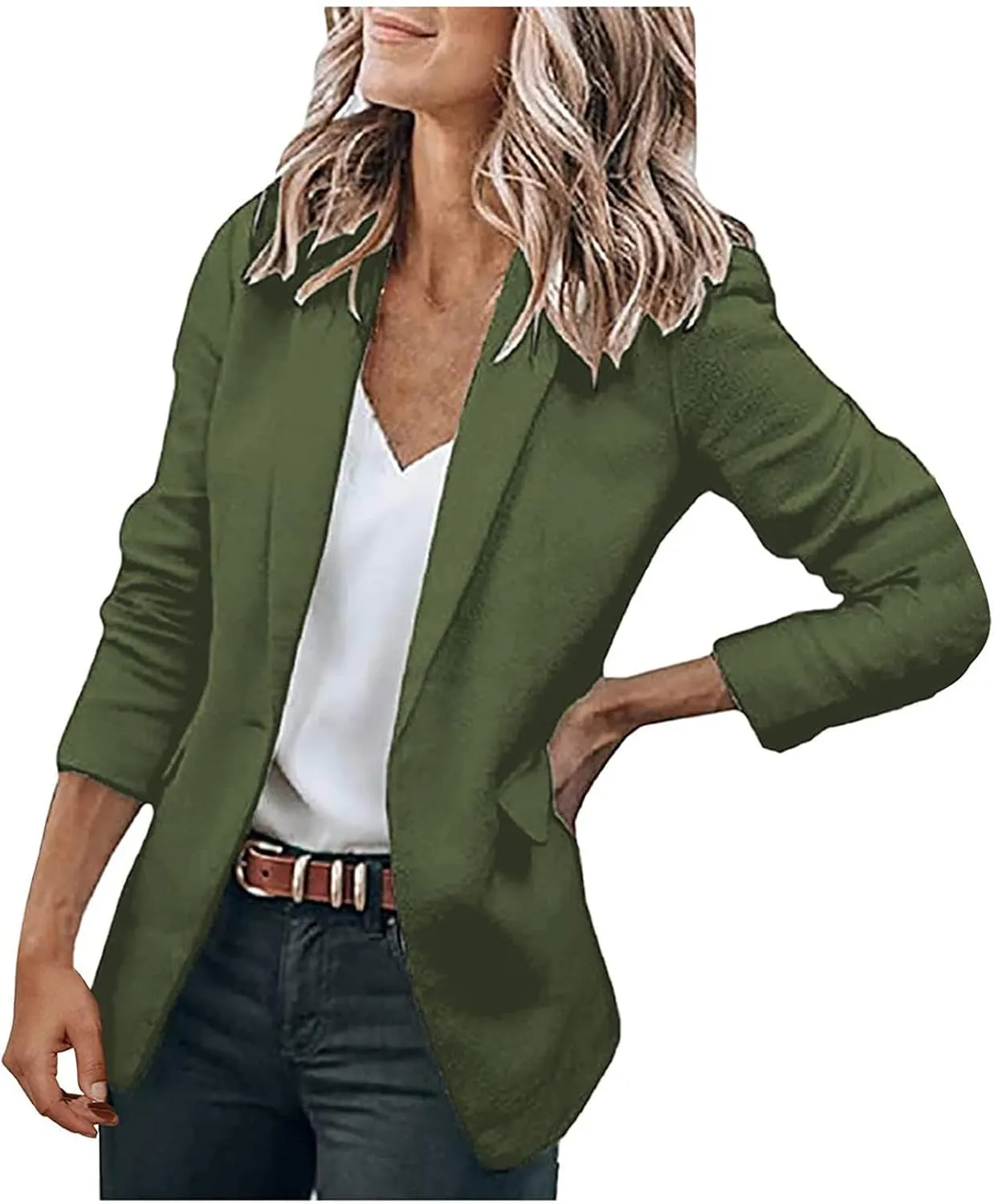 Women's Casual Blazer Casual Lapel Open Front Long Sleeve Work Office Suit Jacket Coat Blazers & Suit Jackets