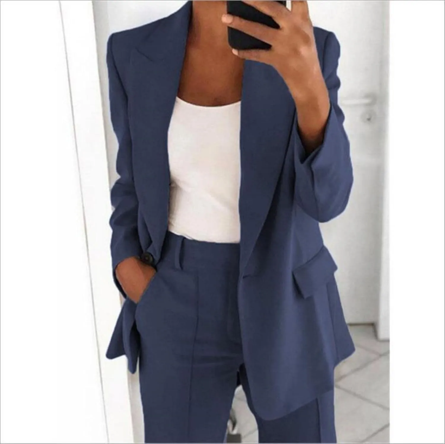 Womens Casual Blazers Business Casual Jackets Long Sleeve Open Front Work Office Blazer Suit Jacket Trendy Clothes