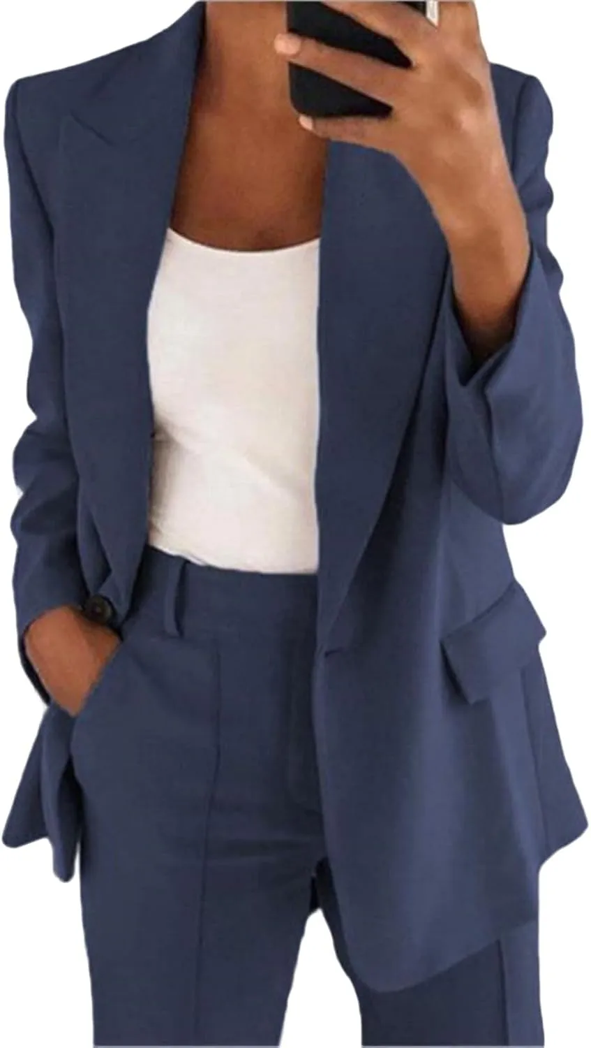 Womens Casual Blazers Business Casual Jackets Long Sleeve Open Front Work Office Blazer Suit Jacket Trendy Clothes